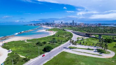 Sahilin havadan görünüşü, Natal, Rio Grande do Norte, Brezilya