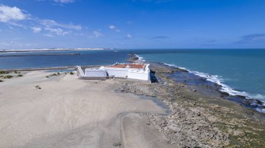 Rio Grande do Norte, Brezilya 'daki Reis dos Magos kalesinin havadan görünüşü