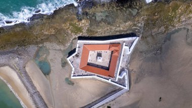 Rio Grande do Norte, Brezilya 'daki Reis dos Magos kalesinin havadan görünüşü