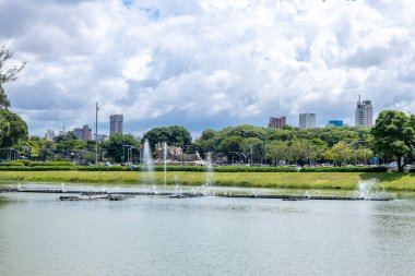 Sao Paulo, SP, Brezilya - 03, 2024: Sao Paulo, SP, Brezilya 'daki Ibirapuera Parkı.