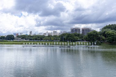 Sao Paulo, SP, Brezilya - 03, 2024: Sao Paulo, SP, Brezilya 'daki Ibirapuera Parkı.