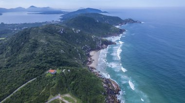 Florianopolis 'teki Joaquina plajı, Santa Catarina, Brezilya.