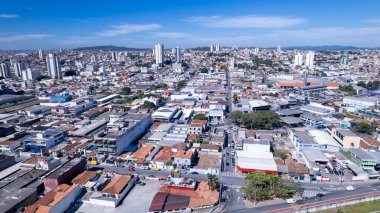 Aerial view of the city of Mogi das Cruzes, Sao Paulo, Brazil. clipart