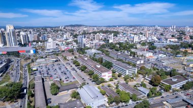Mogi das Cruzes Üniversitesi 'nin hava manzarası, Sao Paulo, Brezilya