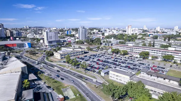 Mogi das Cruzes Üniversitesi 'nin hava manzarası, Sao Paulo, Brezilya