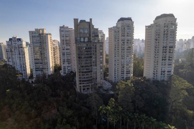 Sao Paulo 'nun ufuk çizgisi, doğayı ve mimariyi uyumlu hale getiren kentsel manzarayı gözler önüne seren yemyeşil alanlar arasında yuva yapmış modern yerleşim kulelerine sahiptir..