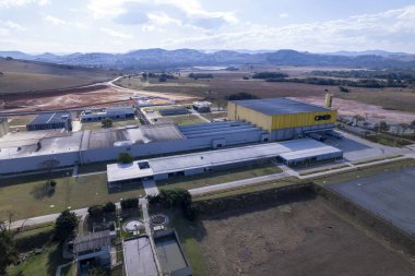 Pouso Alegre, Minas Gerais 'in hava manzarası..