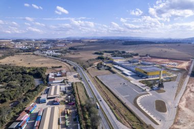 Pouso Alegre, Minas Gerais 'in hava manzarası..