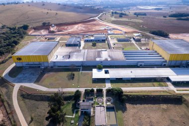 Pouso Alegre, Minas Gerais 'in hava manzarası..