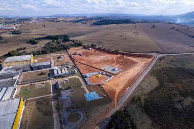 Pouso Alegre, Minas Gerais 'in hava manzarası..