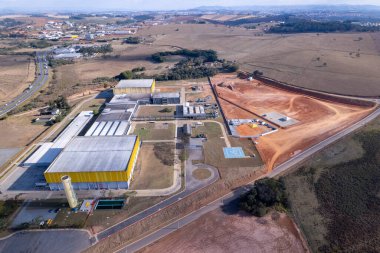 Pouso Alegre, Minas Gerais 'in hava manzarası..