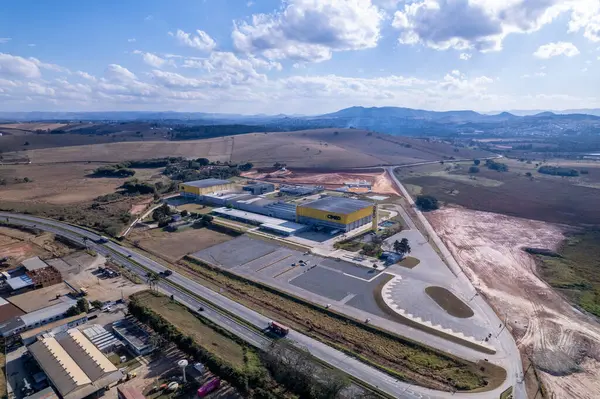 Pouso Alegre, Minas Gerais 'in hava manzarası..