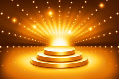 Altın kürsü ya da heykel, altın kaideyle sergilenir