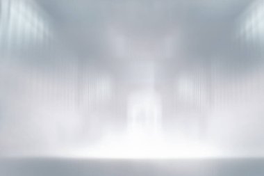 Soyut beyaz iç mekan. Odaklanmamış arkaplan