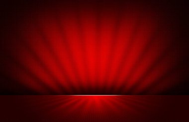 Siyah arka planda kırmızı spot ışığı. Ürün gösterimi için kullanılabilir