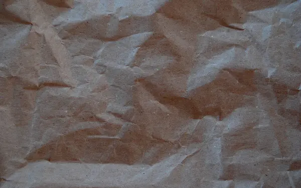 Abstrakcyjna Brązowa Tekstura Zgniecionego Papieru — Zdjęcie stockowe