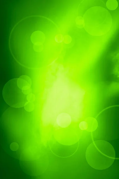 緑の抽象的背景にボケの光 — ストック写真