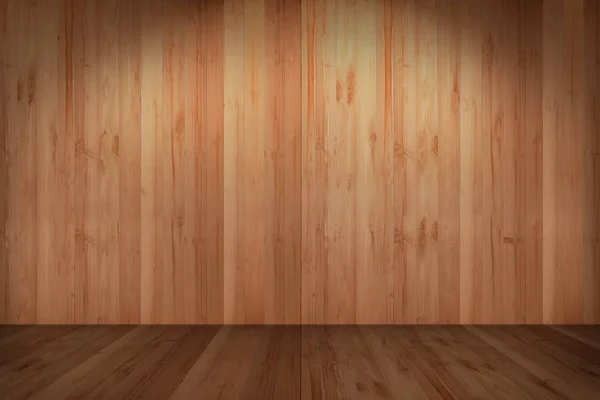 Wood Floor Light Wall Background Empty Interior — Stock Photo, Image