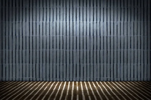 Empty Dark Room Interior Wooden Wall Floor — Stock Photo, Image
