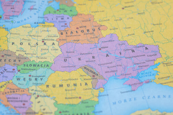 Украина и Польша на политической карте Европы. Страны Центральной и Восточной Европы