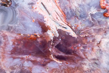 Polished agate mineral stone texture. Abstract background. Bloody pattern