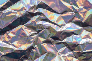 Soyut trend holografik arka plan. Yumuşak renklerde fantezi dokusu ve buruşuk şekiller