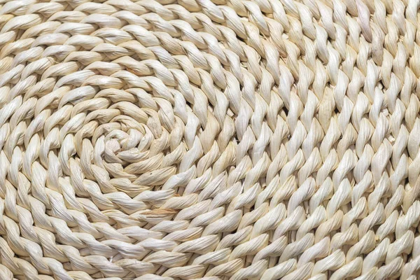 Természetes Kézzel Készített Kukoricaszalma Szőnyeg Spirál Minta — Stock Fotó