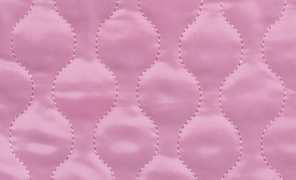 Quilted Pink Fabric Texture Repetitive Pattern Geometric Stitching — Stock Photo, Image