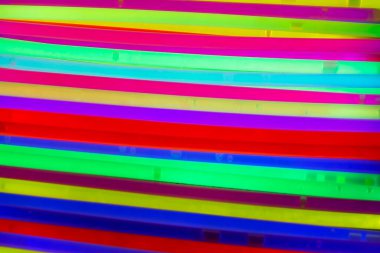 Neon Parıltısı Çubuklarının Tam Çerçevesi