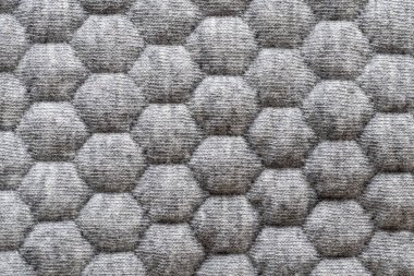 Yumuşak kumaş tekstil materyalinde kusursuz tekrarlayan altıgen desen