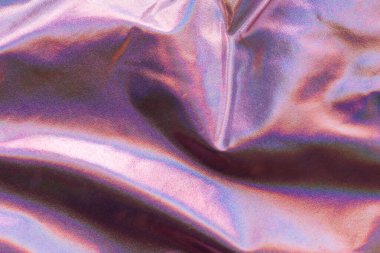 Buruşmuş pembe holografik arkaplan dokusu