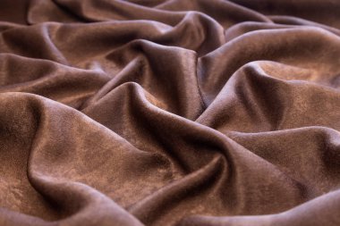 Chocolate colored fabric background, backdrop or elegant wallpaper design