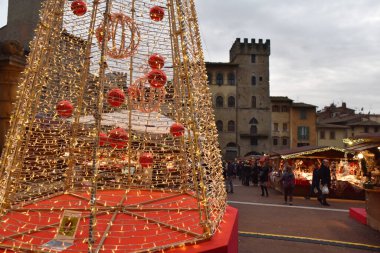 Natale ad Arezzo, Toscana, İtalya