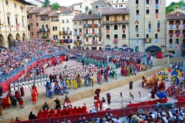 Giostra del Saracino, Arezzo, Toskana, İtalya