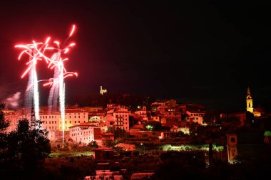 Castiglion Fiorentino, havai fişekler, Toskana, İtalya
