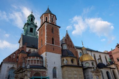 Krakow Polonya - eski şehirde cepheler inşa ediyor