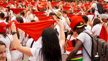     Apertura de San Fermn. Cupinazo en la Plaza del CastilloPamplona (Navarara) 6 de julio de 2023 ao                            