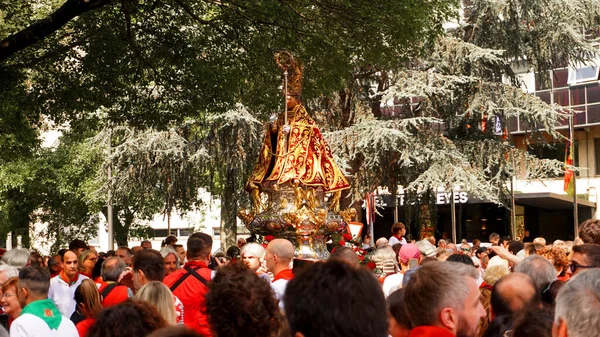 Estatua San Fermín Procesión Sanferminjulio 2023 Año — Foto de Stock