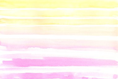 Pastel renklerle suluboya arkaplan. El çizimi suluboya çizgileri olan bir arka plan. Fırça izleri. Yatay Fırça darbeleriyle Gradyan Pastel Suluboya DokusuName.