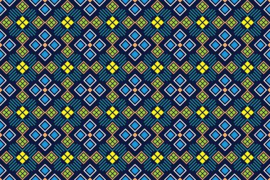 Soyut geometrik vektör ile kusursuz desen, Asya geleneksel batik motifi