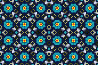 Soyut geometrik vektör ile kusursuz desen, Asya geleneksel batik motifi