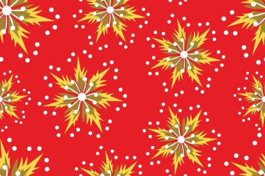 Kusursuz Desen Çiçek Vektörü İllüstrasyonu, Çiçek Batik Motifi