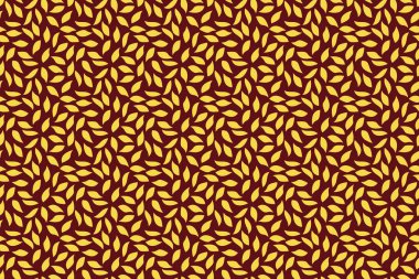 Kusursuz Desen Çiçek Vektörü İllüstrasyonu, Yaprak Batik Motifi