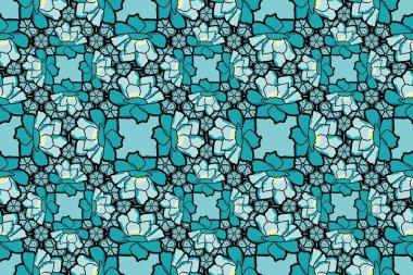 Çiçekli vektör illüstrasyonlu kusursuz desen, Endonezya batik motifi