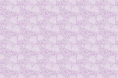 Eşsiz soyut geometrik vektör ile Tavşan Düz desen