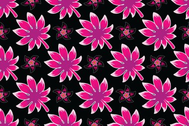 Yapraksız Kalıp Vektörü - Yaz Batik Motifi