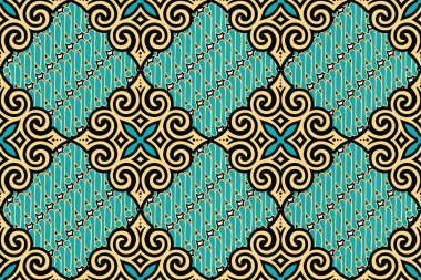 Soyut geometrik vektör ile kusursuz desen, basit batik motif, Endonezya Batik Motifi