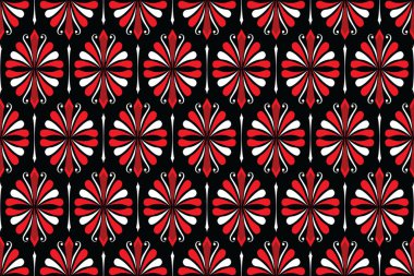 Soyut geometrik vektör ile kusursuz desen, basit batik motif, Endonezya Batik Motifi