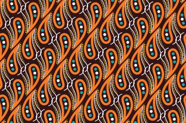 Soyut geometrik vektör ile kusursuz desen, basit batik motif, Endonezya Batik Motifi