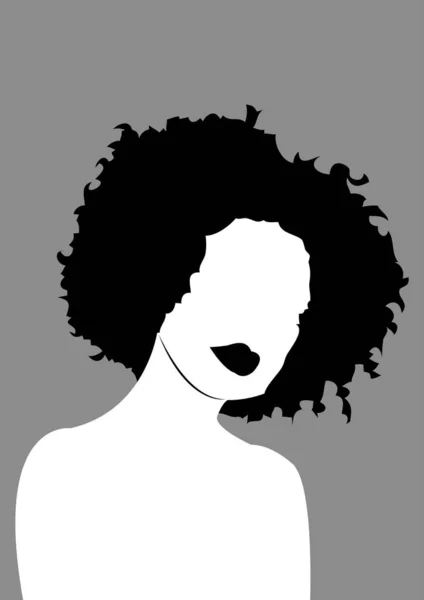 Silhuett Profil Bild Kvinnliga Avatar För Sociala Nätverk Mode Och — Stock vektor